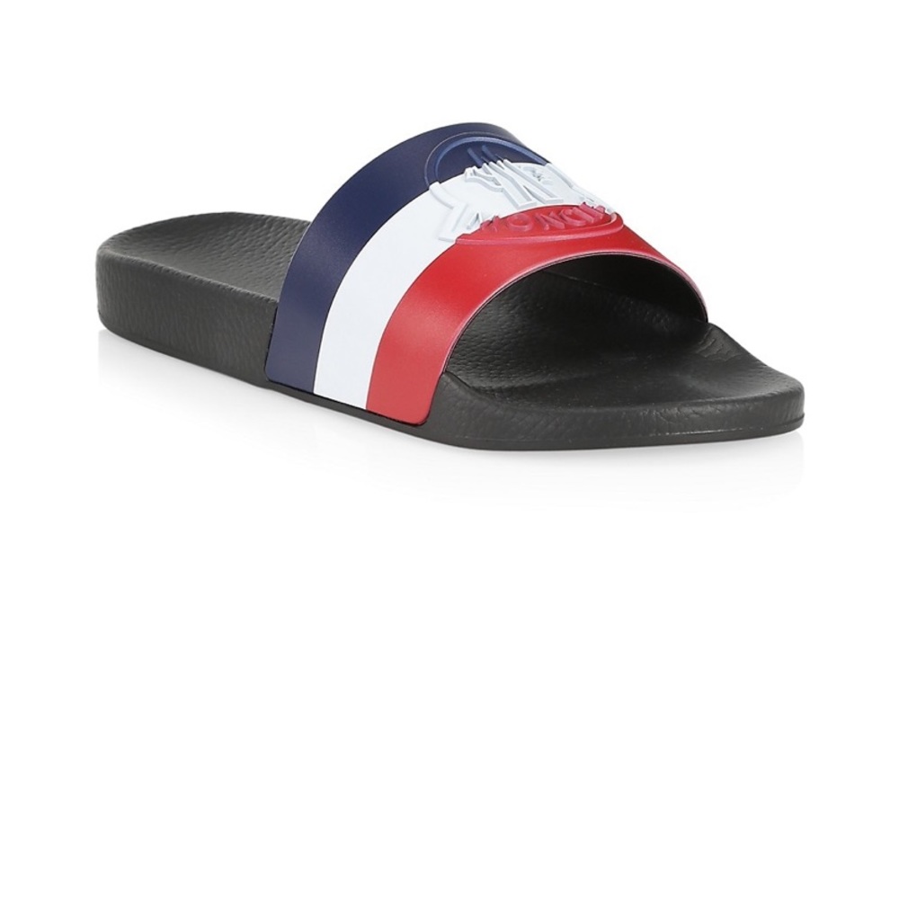 Moncler Basile Striped Slide Sandals
